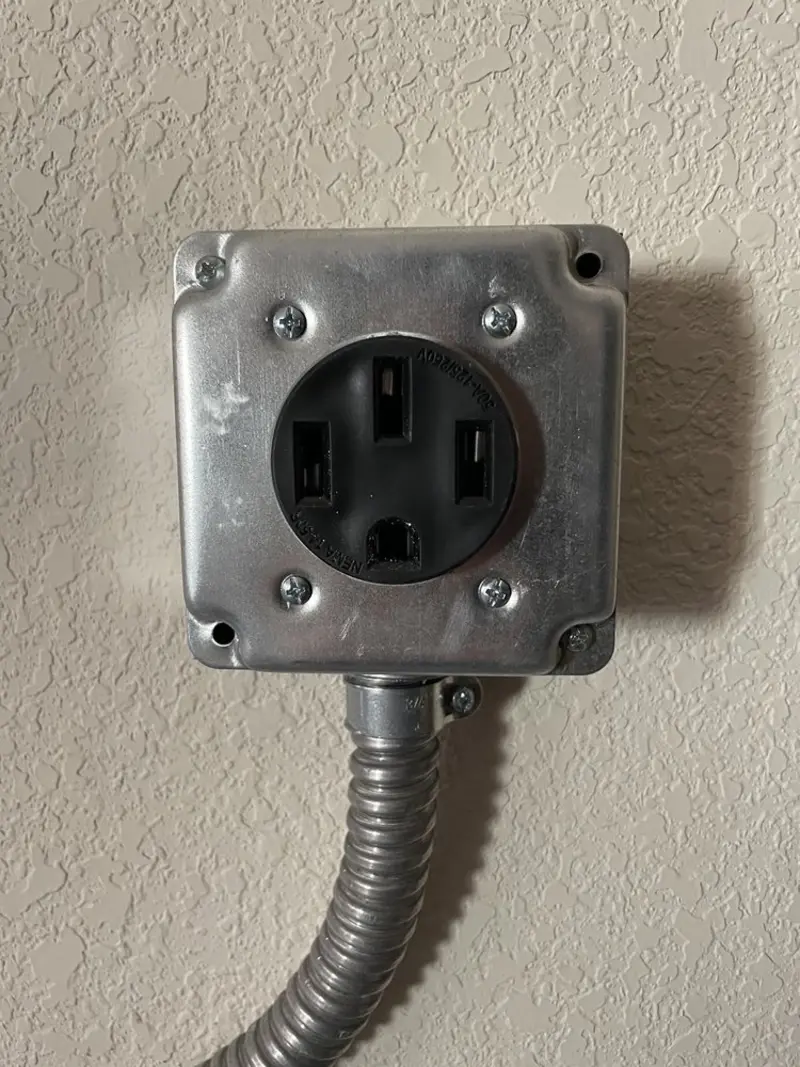 NEMA 14-50 outlet installed for Smart Home Electrical in Patton